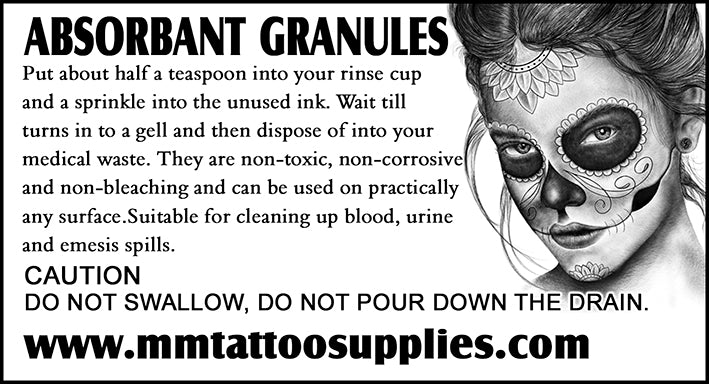 Absorbant granules 100ml bottle - mmtattoo supplies