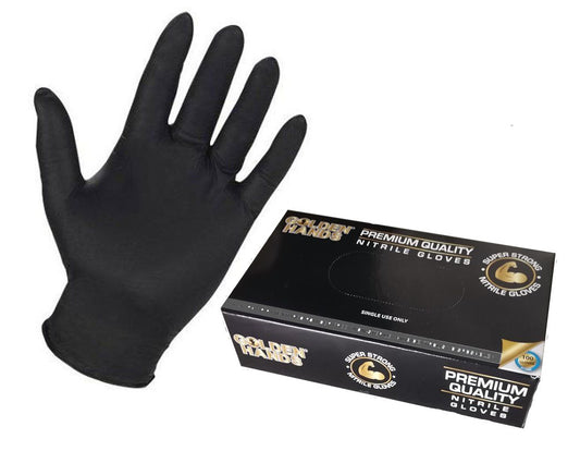 Black Nitrile gloves medium - mmtattoo supplies
