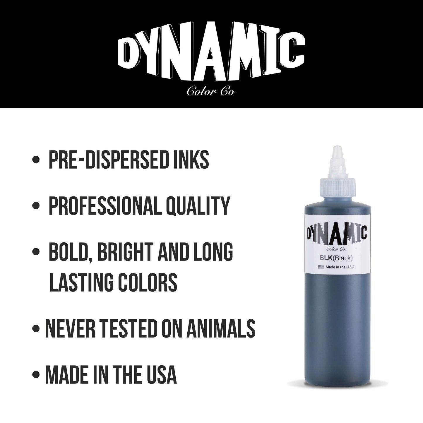 Dynamic triple black tattoo ink 8oz - mmtattoo supplies