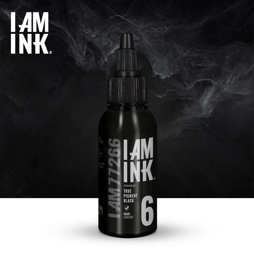 I AM INK #6 true pigment black 100ml - mmtattoo supplies
