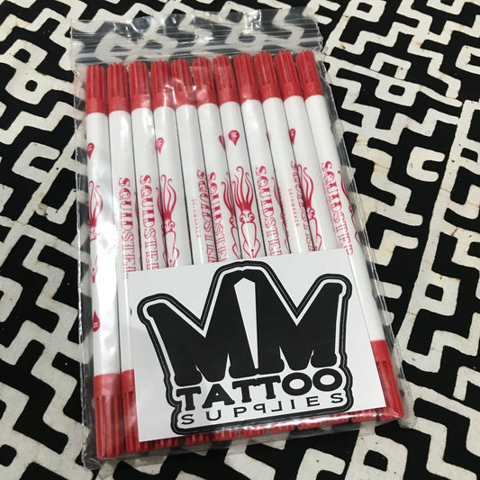 Squidster skin markers red 11 pack - mmtattoo supplies